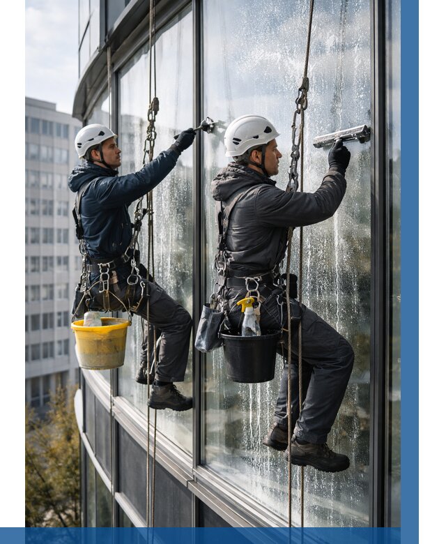Мойка панорамных окон в Щербинке от 356 р. заказать у ВЫСОТНИК-Щрб