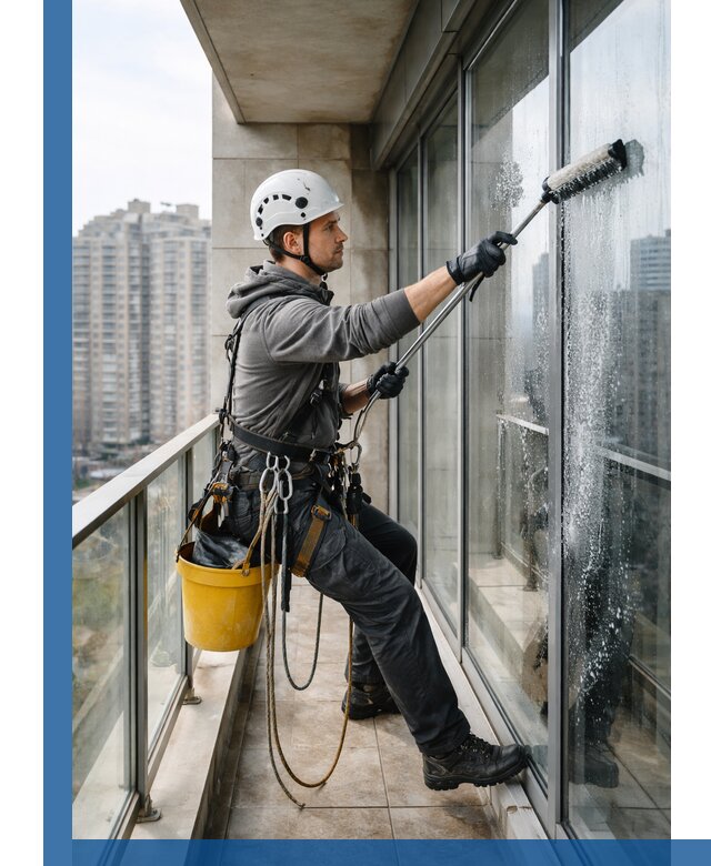 Профессиональная мойка балконного остекления в Щербинке