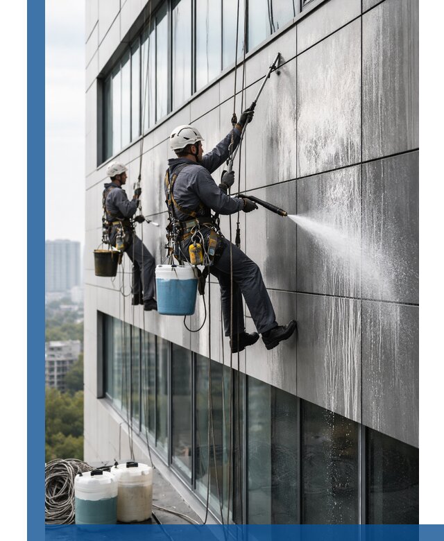 Профессиональная мойка вентилируемых фасадов в Щербинке