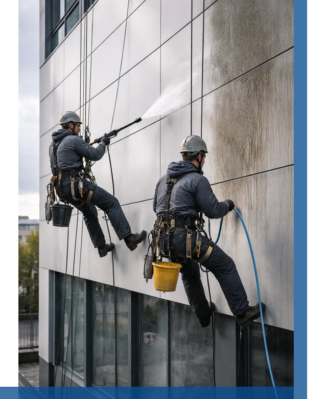 Мойка фасада из композита в Щербинке по цене от 305 р. | ВЫСОТНИК-Щрб