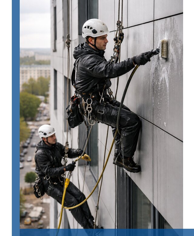 Профессиональная мойка фасада из композита в Щербинке
