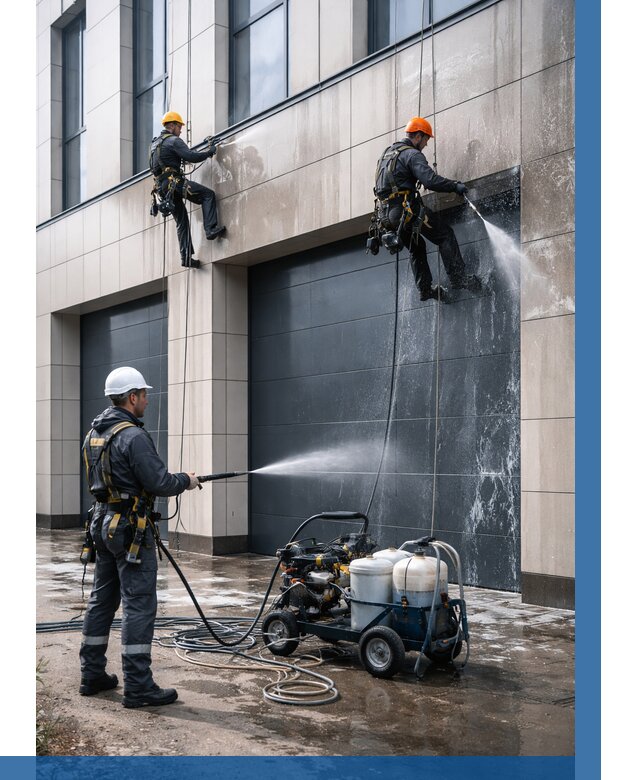 Послестроительная мойка фасада в Щербинке от 305 р. | ВЫСОТНИК-Щрб