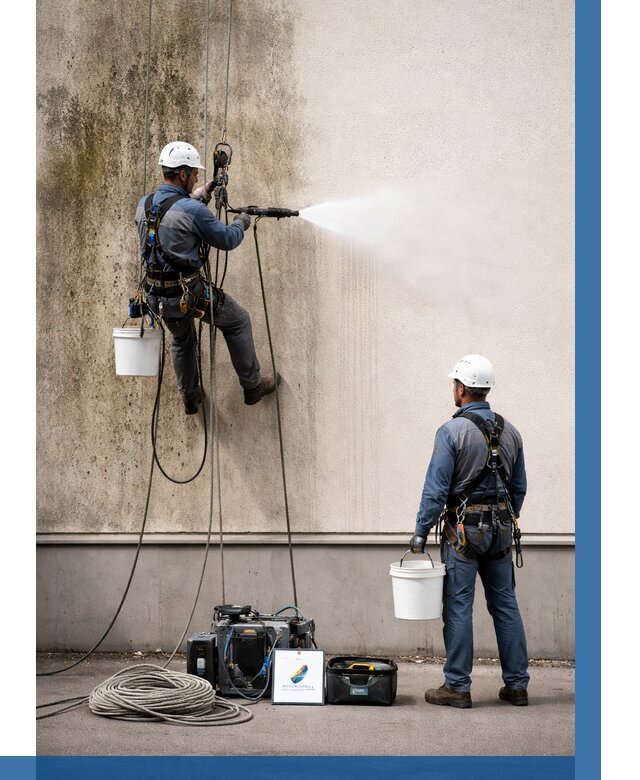 Очистка фасада от плесени в Щербинке от 305 р. | ВЫСОТНИК-Щрб