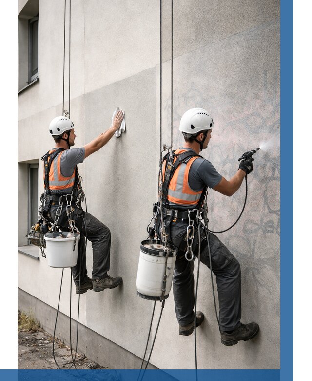 Антиграффити покрытие фасада в Щербинке от 611 р. | ВЫСОТНИК-Щрб