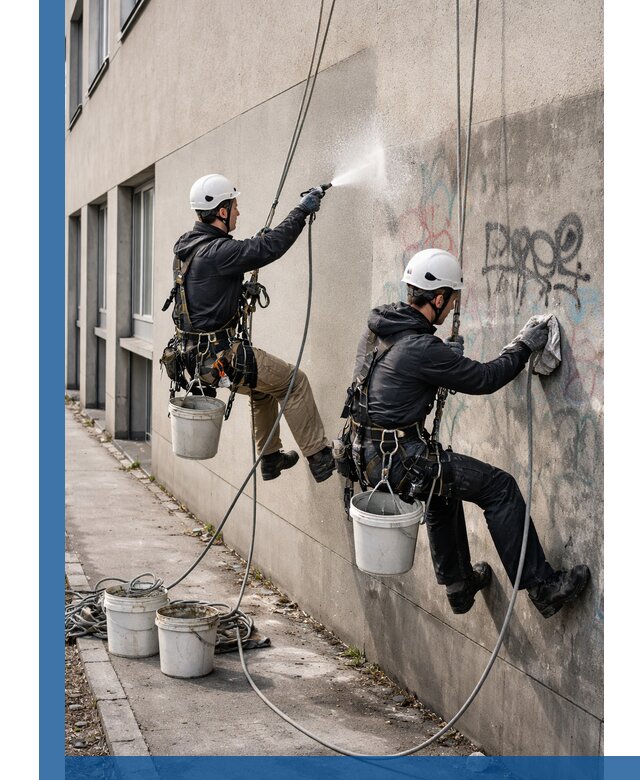 Антиграффити покрытие фасада с защитой от надписей в Щербинке