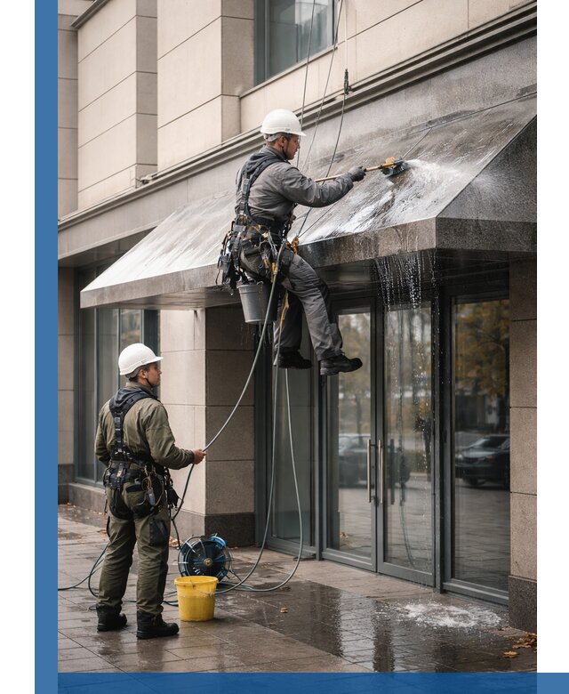 Профессиональная мойка козырьков и навесов в Щербинке