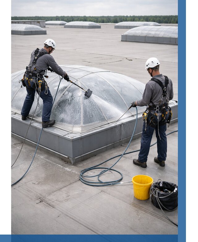 Мойка зенитных фонарей в Щербинке, заказать от 4582 р. | ВЫСОТНИК-Щрб