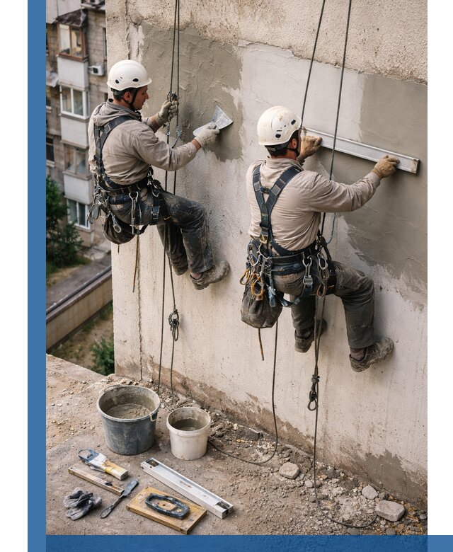 Комплексный ремонт штукатурного фасада с гарантией в Щербинке