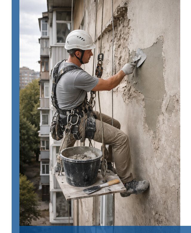 Восстановление фасадной штукатурки в Щербинке с гарантией качества