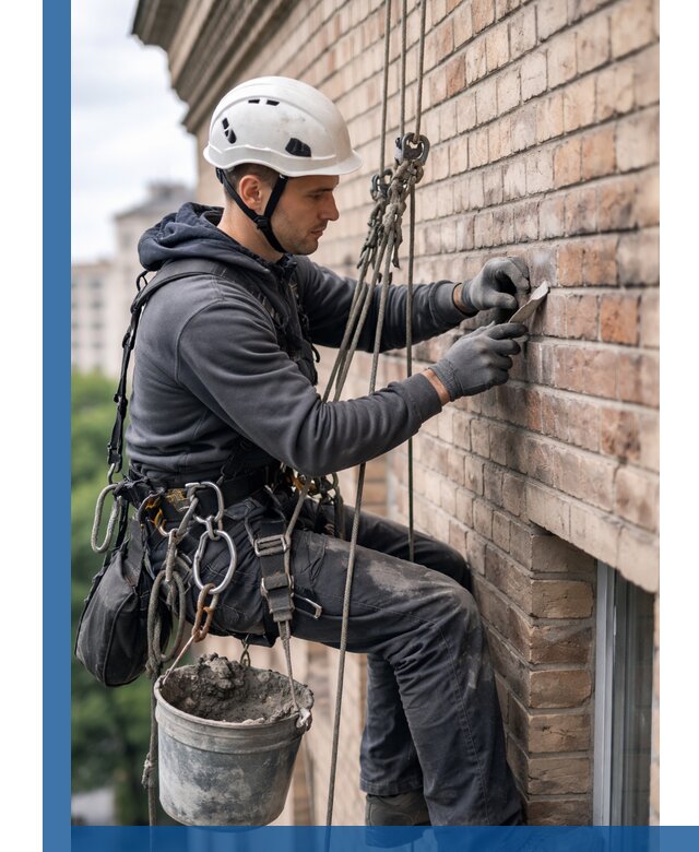 Качественный ремонт кирпичной кладки фасада в Щербинке с гарантией