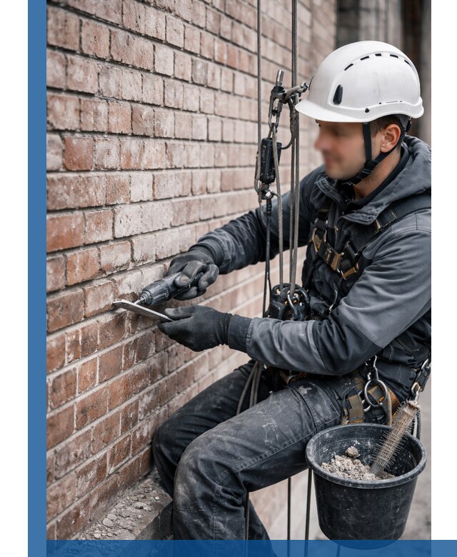 Расшивка кирпичных швов фасадов и стен, ремонт в Щербинке