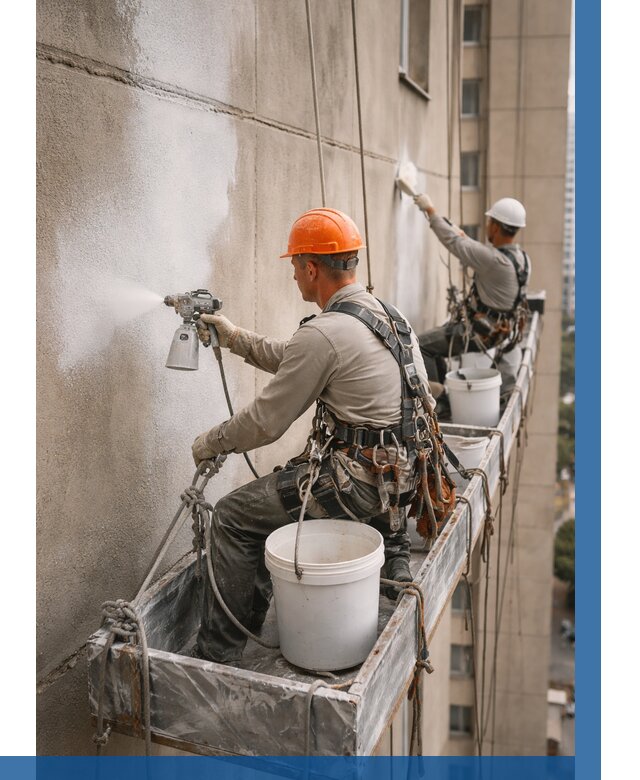 Грунтовка фасада на высоте в Щербинке от 122 р. | ВЫСОТНИК-Щрб