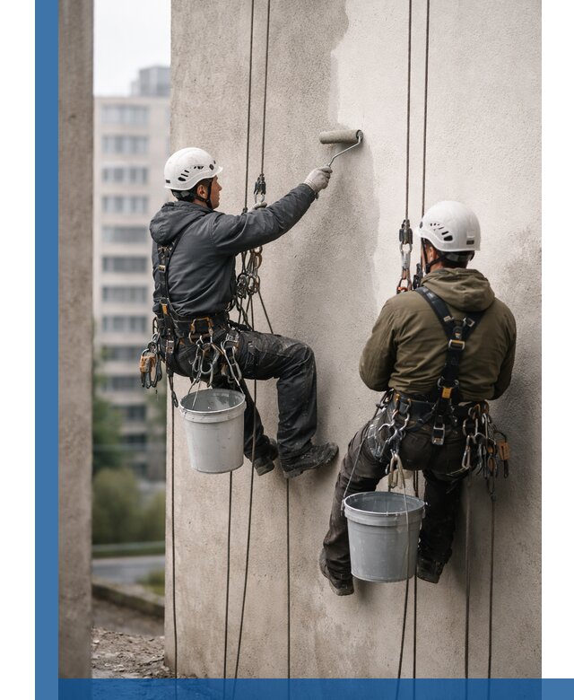 Покраска фасадов высотными альпинистами в Щербинке с гарантией