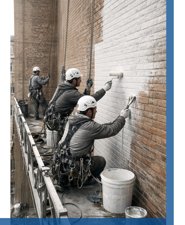 Покраска кирпичного фасада в Щербинке от 356 р. | ВЫСОТНИК-Щрб