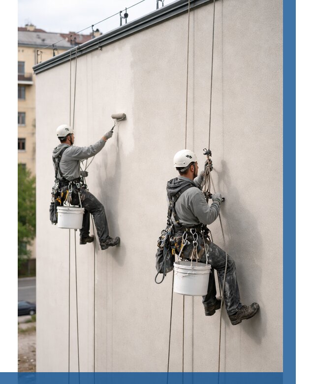 Покраска оштукатуренного фасада в Щербинке от 326 р. | ВЫСОТНИК-Щрб