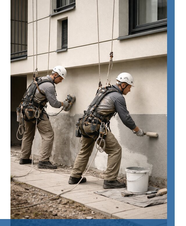 Окраска цоколя здания в Щербинке от 458 р. под ключ | ВЫСОТНИК-Щрб