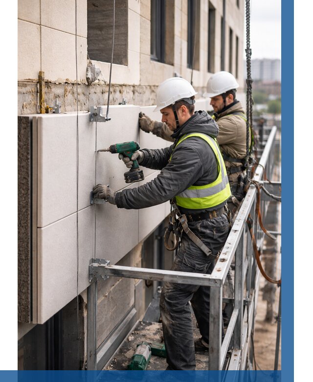 Монтаж фасадных термопанелей в Щербинке от 1527 р. | ВЫСОТНИК-Щрб