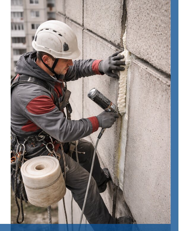 Утепление межпанельных швов в Щербинке от 713 р. | ВЫСОТНИК-Щрб