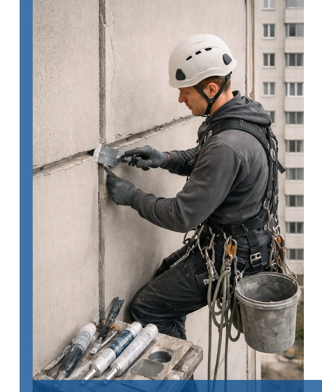 Ремонт межпанельных швов в Щербинке герметизация и восстановление