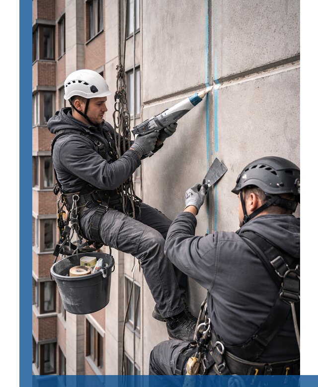 Вторичная герметизация швов фасада и кровли в Щербинке