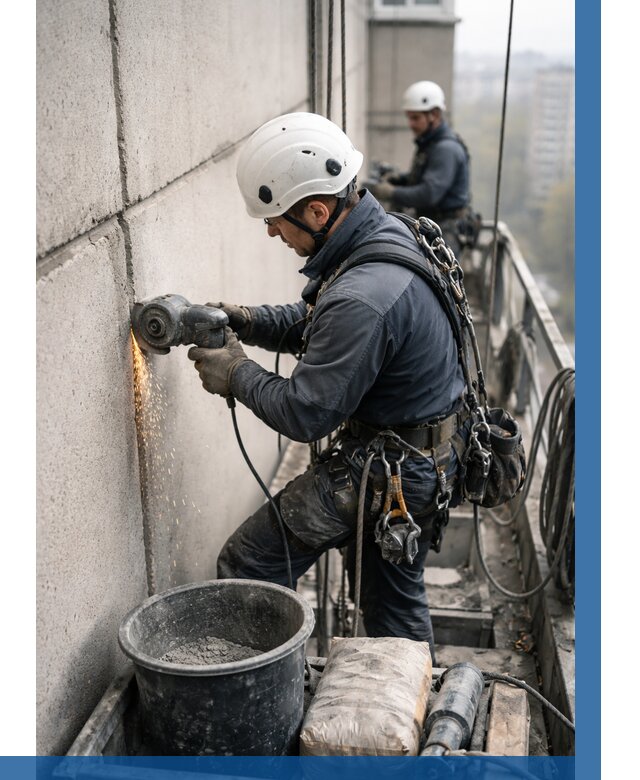 Штробление межпанельных швов в Щербинке от 1222 р. | ВЫСОТНИК-Щрб