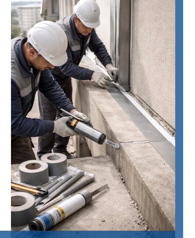 Герметизация примыкания балкона в Щербинке от 4582 р. | ВЫСОТНИК-Щрб