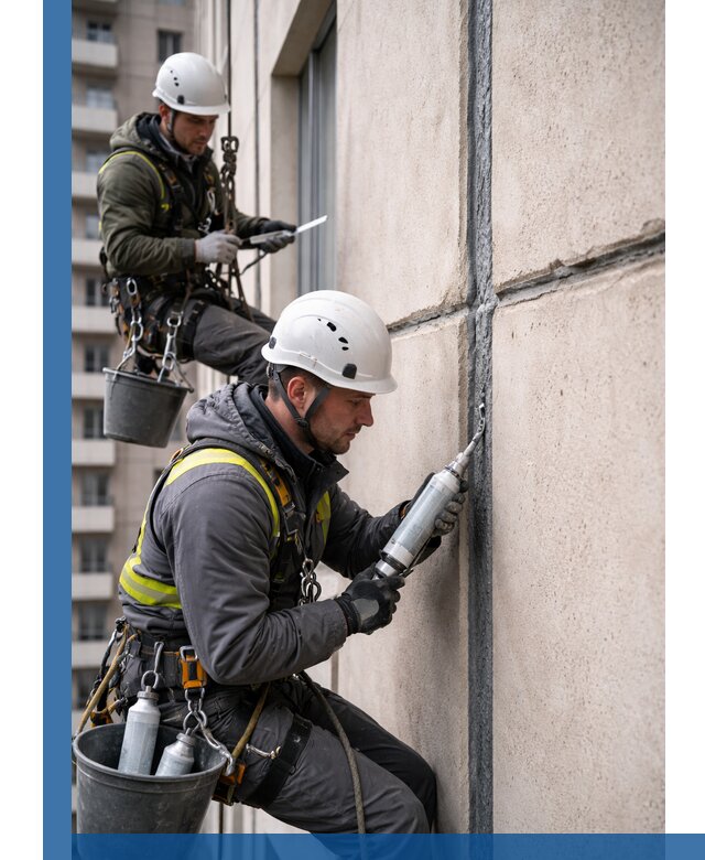 Герметизация деформационных швов фасада в Щербинке качественно