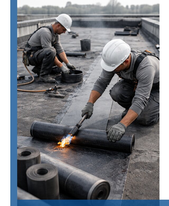 Ремонт рулонной кровли в Щербинке герметизация и восстановление