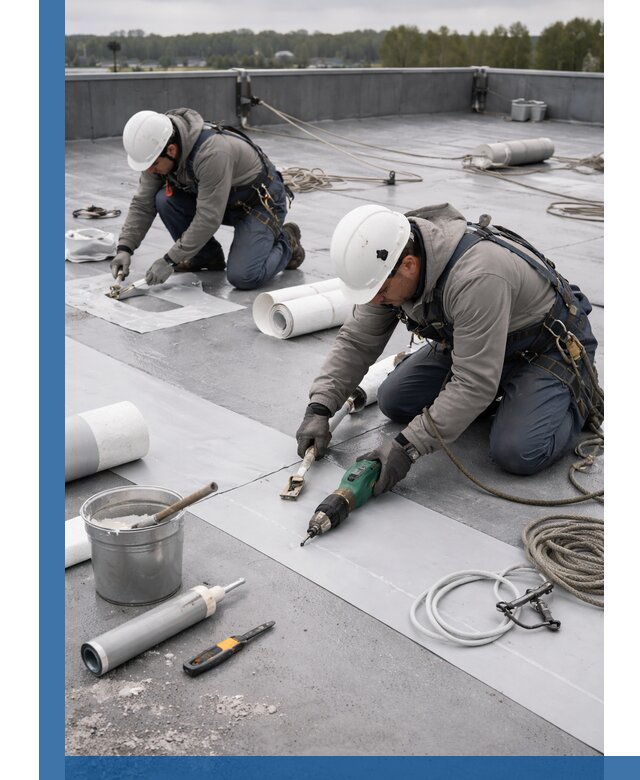 Ремонт мембранной кровли в Щербинке качественно и с гарантией