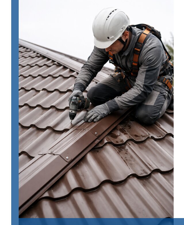 Ремонт металлочерепицы на крыше в Щербинке профессионально