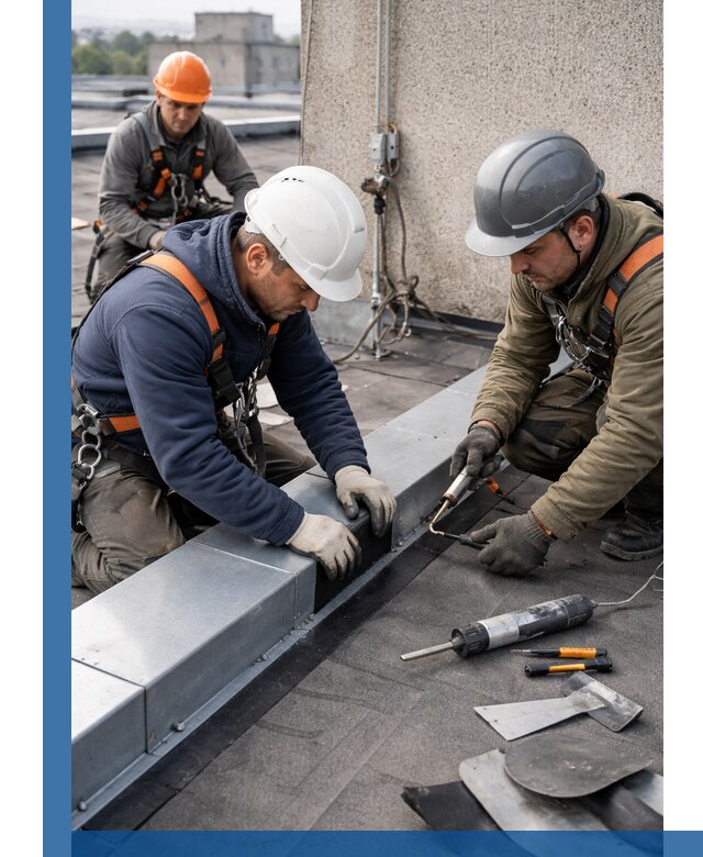 Ремонт кровельных примыканий в Щербинке профессионально