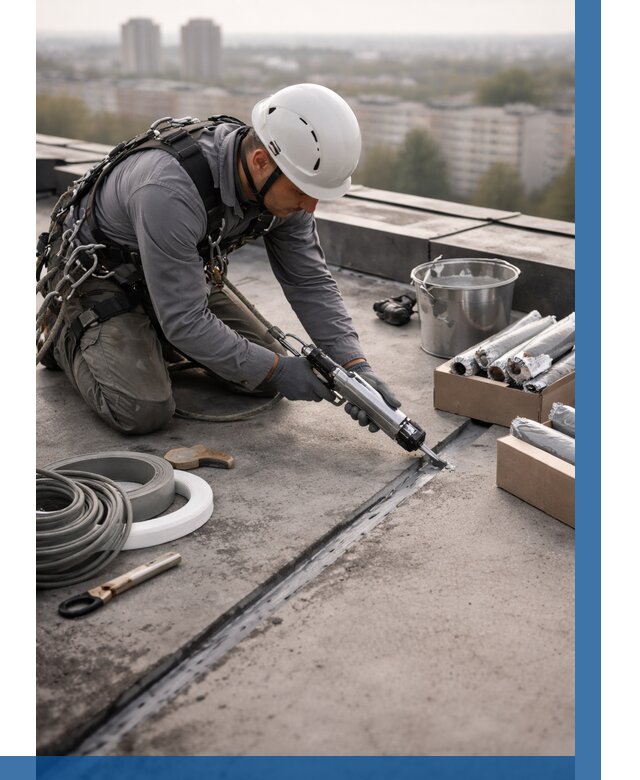 Герметизация швов кровли в Щербинке от 458 р./м2 | ВЫСОТНИК-Щрб