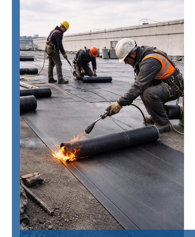 Монтаж наплавляемой кровли в Щербинке профессионально