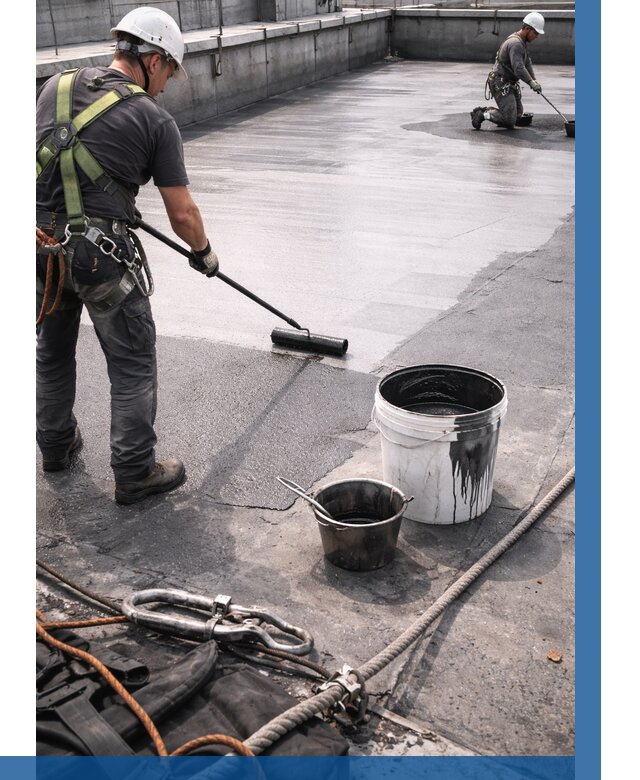 Гидроизоляция кровли жидкой резиной в Щербинке от 509 р. | ВЫСОТНИК-Щрб