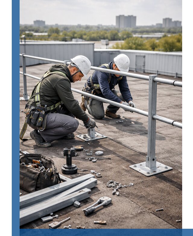 Монтаж кровельного ограждения в Щербинке под ключ с гарантией