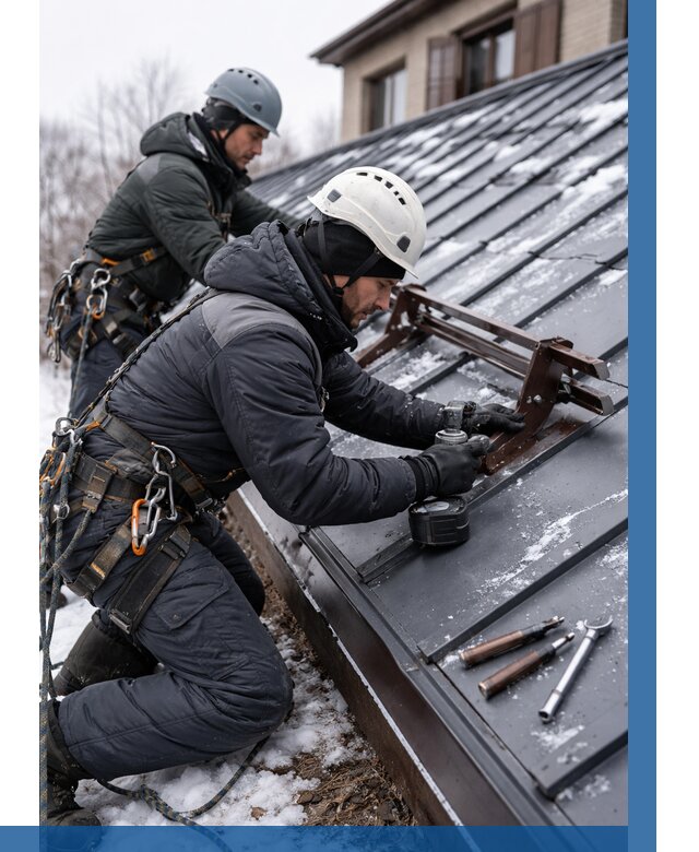 Монтаж снегозадержателей в Щербинке от 458 р. | ВЫСОТНИК-Щрб