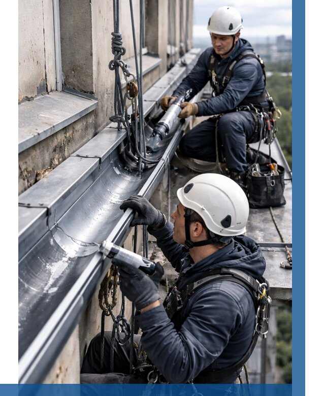 Ремонт водосточных желобов в Щербинке от 6618 р. | ВЫСОТНИК-Щрб