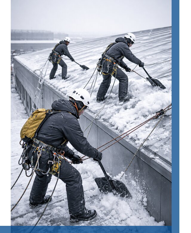 Очистка навесов от снега в Щербинке от 4582 р. | ВЫСОТНИК-Щрб