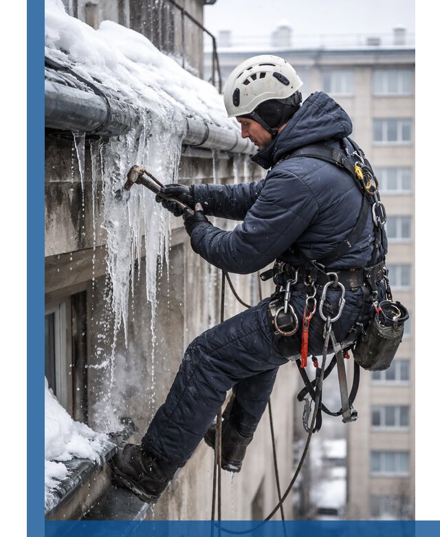 Удаление наледи и чистка водостоков в Щербинке оперативно и безопасно