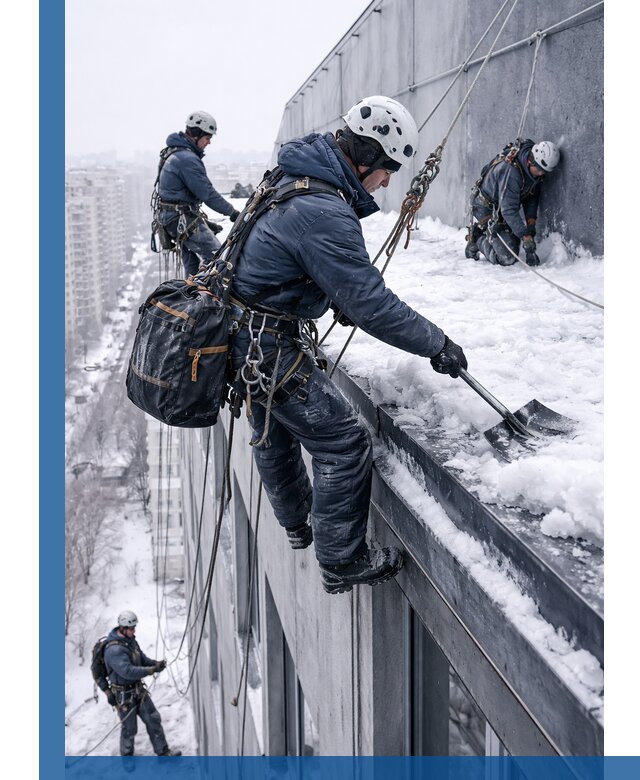 Абонентское обслуживание кровли зимой в Щербинке регулярный уход