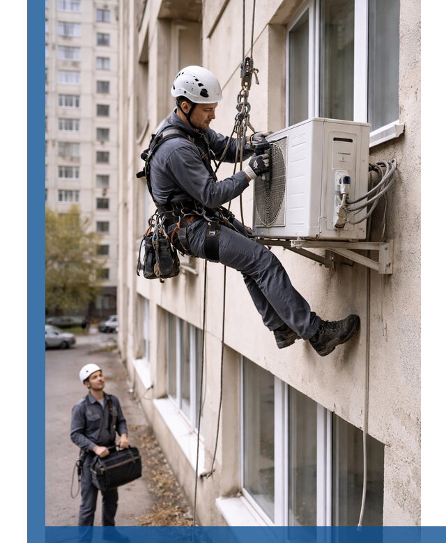 Демонтаж внешнего блока кондиционера в Щербинке профессионально