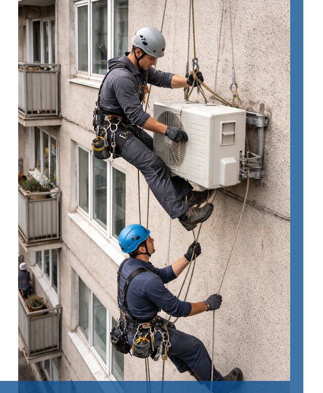 Перенос внешнего блока кондиционера в Щербинке от 9164 р.| ВЫСОТНИК-Щрб