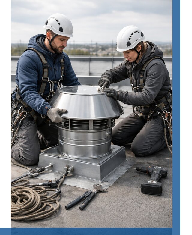 Установка дефлекторов на кровле в Щербинке от 4582 р. | ВЫСОТНИК-Щрб