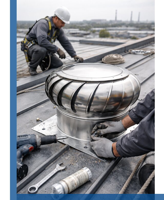 Установка дефлекторов на кровле в Щербинке профессионально