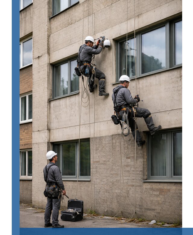 Монтаж фасадных камер видеонаблюдения в Щербинке под ключ