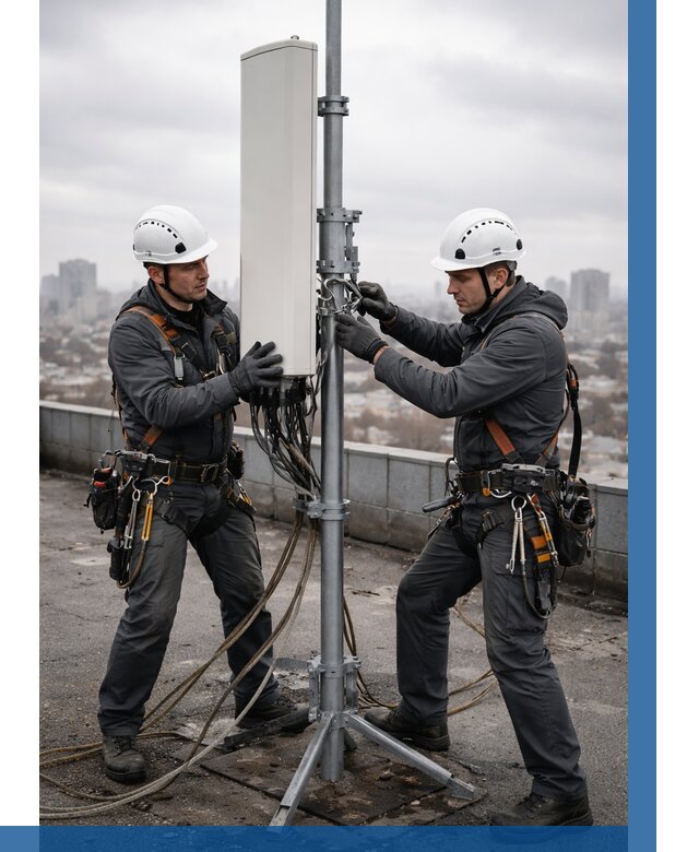 Монтаж антенн связи на крыше в Щербинке от 8655 р. | ВЫСОТНИК-Щрб