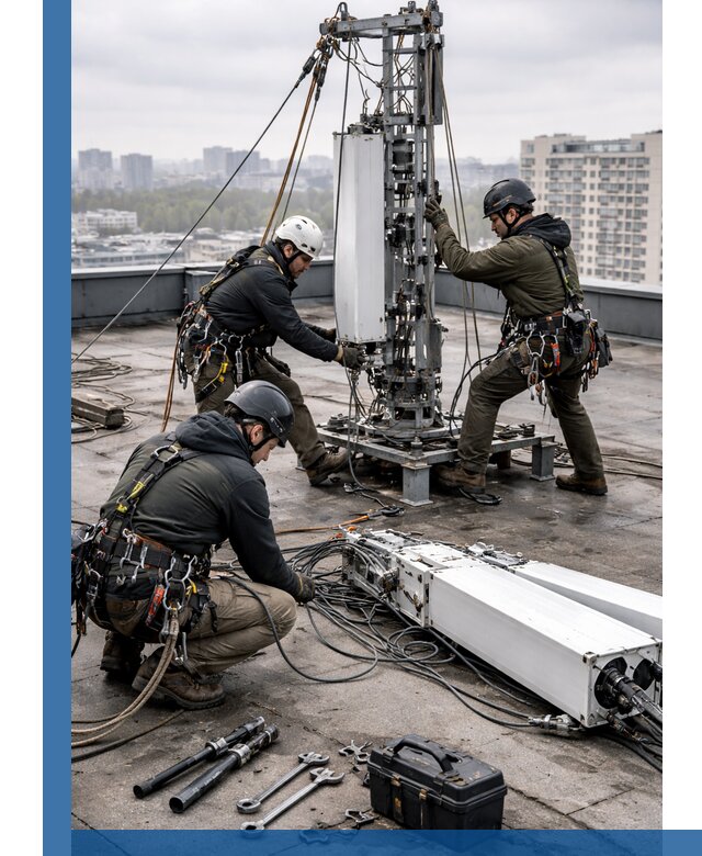 Демонтаж антенн на крыше зданий в Щербинке с гарантией