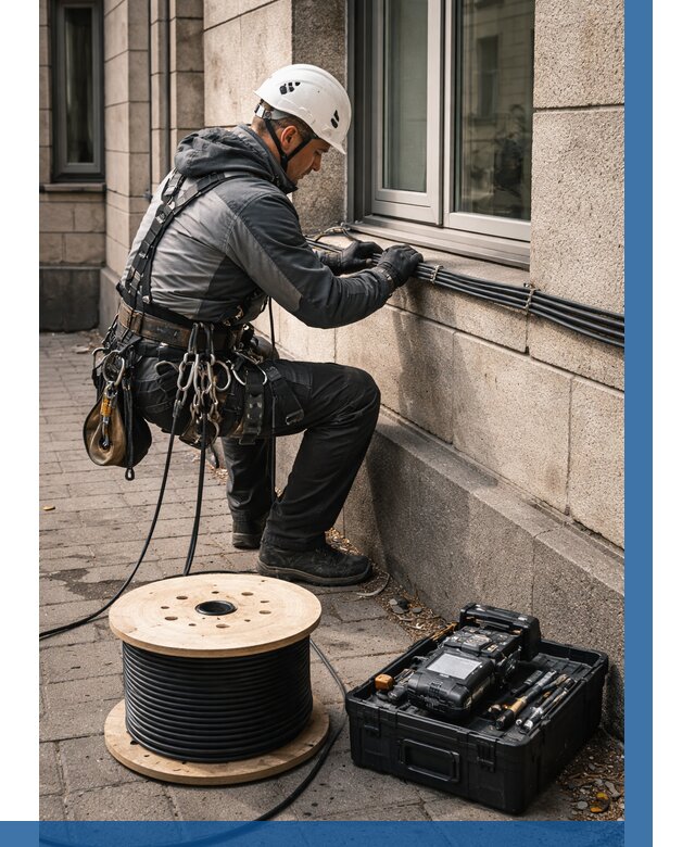 Прокладка оптоволоконного кабеля в Щербинке от 815 р. | ВЫСОТНИК-Щрб