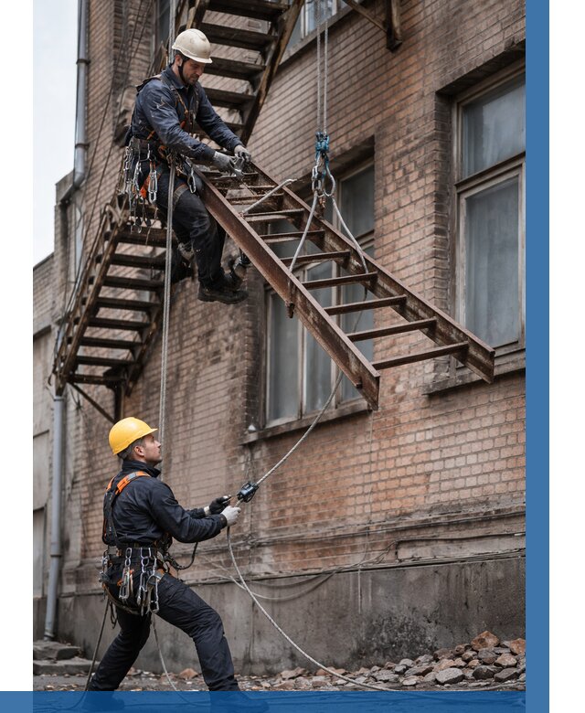 Демонтаж пожарной лестницы в Щербинке от 12218 р. | ВЫСОТНИК-Щрб