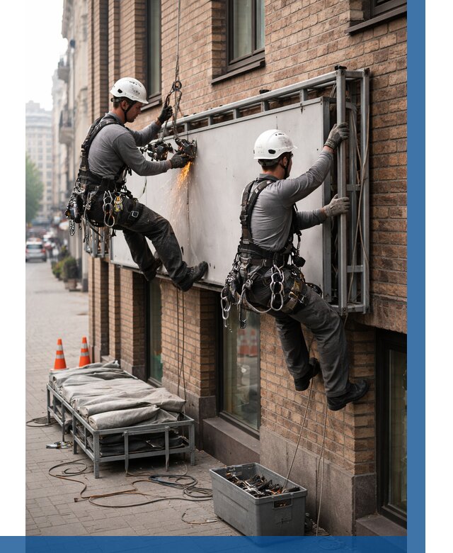 Демонтаж рекламной вывески в Щербинке от 6618 р. | ВЫСОТНИК-Щрб